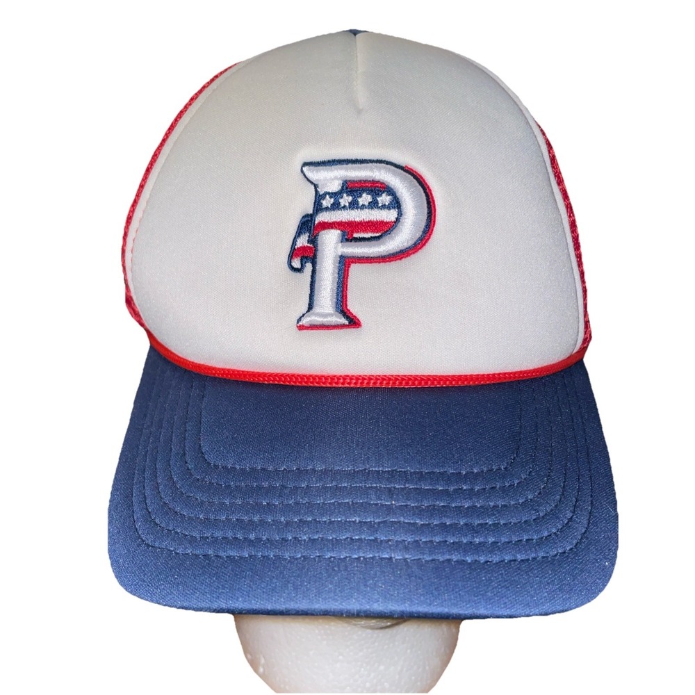 Philadelphia Phillies Trucker Hat‎ Patriotic P Logo Foam Front Rope Snapback